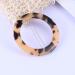 Minkissy Round Hair Clip Minimalist Dainty Hollow Geometric Hair Pin Circle Acrylic for Women Lady (Spotted Coffee) - Buy Online on GoSupps.com