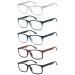 Eyekepper 5-pack Large Frame Reading Glasses - Stylish Readers for Men Women Reading +1.50 +1.50 5 Pairs Mix