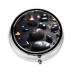 Black Mystery Heart Stoneround Pill Box 3 Compartment Round Pill Box Organizer &Portable Travel Pill Box for Traveling.