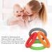 4 Pack Silicone Baby Biting Ring Bracelets - Heat-Resistant Infant Tooth Toys for Gums Relief - Coolable Sensory Teething Rings in Red Orange Gray & Green - Buy Online on GoSupps.com
