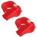 Shubeeieumi pipe 2 pieces of sports whistling plastic whistling with lanyard sheer crisp sound for school sports football students children 1-red