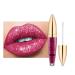 YUECI DIAMANT GLING LIME Lipstick Shimmer Glitter LipGloss Waterproof Liquid Lipstick Long-Lasting Liquid Lipstick Sexy Nude liquid lipstick 1 ml (1 Pack) # 14