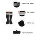 Kids Soccer Socks | Toddler Knee High Tube Socks for Boys & Girls 3-6 Years | Blue & Black Striped Design | Cotton Sport Stockings - Buy Online on GoSupps.com
