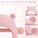 QANGCE Anti-Drop Baby Teething Toy | Food Grade Silicone Teether for Babies 0-6 Months | Chew Toy with Massage Granules | Pacifier for Teething Discomfort Relief (Dark Pink) - Buy Online on GoSupps.com