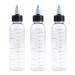 3PCS Hair Oil Applicator Bottle 110ml Transparent Squeeze Oil Applicator Bottles for Salon Hair Care Products Coloring Paint Art Glue Filling Shampoo Essential Oils Liquids Conditioner Pigments Water