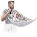 Beard Bib Apron Beard Bib Hair Catcher for Men Shaving and Trimming Non-Stick Waterproof Beard Cape Grooming Cloth Ethnicity Elephants Painting