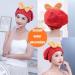 Super Absorbent Microfiber Hair Towel Wrap for Wet Hair - Bow Tie Design Perfect for Women (Orange & Red - Buy Online on GoSupps.com