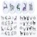 susiodeu 12 Sheets Christmas Nail Art Decals DIY Fashion Self-Adhesive Nails Patches Beauty Manicure Tools Home Salon Accessories - Buy Online on GoSupps.com