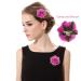 15-Piece Multicolored Flower Hair Clips Set - Rose Wedding Accessories for Women Girls & Children - Buy Online on GoSupps.com