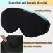 Black Eye Mask for Lash Extensions | Light Blocking 3D Sleep Mask for Men & Women | Adjustable Eye Covers for Travel Yoga & Relaxation - Buy Online on GoSupps.com