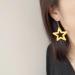 Shop Feylie Fashion Earrings - Blue Hollow Star Pendant Dangling Creoles for Women & Girls - Buy Online on GoSupps.com