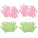 minkissy 8 Pairs Exfoliating Shower Mitts Bath Sponges for Shower Exfoliating Scrub Gloves Exfoliation Mitt Shower Body Scrubber Scrubbing Gloves Bath Mitts for Deep Cleaning Towel