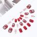 Brishow Christmas Snow Elk Press on False Nails - Red Short Square Fake Nails for Women & Girls (24pcs) - Buy Online on GoSupps.com