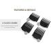 Professional Cordless Hair Clippers & Beard Trimmer Kit - Rechargeable with LED Display Charging Dock 4 Guide Combs for Men & Family - Buy Online on GoSupps.com