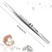 Stainless Steel Precision Tweezers 6.4 Inch Anti Static Tweezers Straight/Curved Tweezers with Sliding Lock Design Stainless Steel Tweezers for Electronics Laboratory Work and Jewelry Making - Buy Online on GoSupps.com