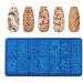 MWoot 3-Piece Nail Stencil Stamp Set - Geometry Lines & Marble Pattern Nail Art Plates for Stunning Manicure Designs - Buy Online on GoSupps.com