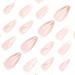 Shop Mouyouglow Short Almond Pink Nude French Glitter Press On Nails - Wavy Line Design with Glue - Buy Online on GoSupps.com