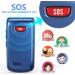 CHAKEYAKE 2G Unlocked Flip Phone for Elderly with SOS Button, Large Buttons, and Charging Cradle - Blue - Buy Online on GoSupps.com