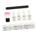 OHPHCALL 12pcs Nail Dipping Powder Nail Art Supplies Nail Gel Polish Nail Supplies Diy Nail Powder Manicure Supplies False Nail Powder Diy Nail Art Design Environmental Protection Pet Flash 3x3cm As Shown 1