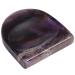 MookaiTedecor Amethyst Thumbstein Crystal Gemstone Massage stone with hollow flatterer for healing Reiki size approx. 43 x 44 x 7 mm (pack of 2 pieces) amethyst (fan -shaped)