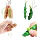 Squeeze Beans & Peanuts Keychain Sensory Facial Expressions Squeeze-a-Bean 2 Peanut Beans