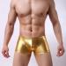 Duohropke Men's Shine Metallic Shorts | Gold Leather Optics Boxer Trunks for Beach Gym & Sport - Buy Online on GoSupps.com