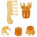Buy Minkissy Scalp Massage Comb Set - 4-Piece Gua Sha Head Massage Device Jade Acupuncture Comb and Beeswax Brush for Ultimate Relaxation - Buy Online on GoSupps.com