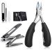 Thick Toe Nail Clippers Set - Ingrown Ingrowing Fungal Toenail Cutter Podiatrist Large Strong Hard Wide Nippers Professional Kit Heavy Duty Clippers Chiropodist Medical Pedicure Tools for Elderly