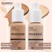 Glamza Phoera Foundation full coverage makeup set Inclusive Nude & Buff Buff Buff Big 30ml Mats Foundation Phoera Flt Kabuki Brush & Contort Peature for sharper more defined - Buy Online on GoSupps.com