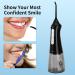 GTGURAD Cordless Water Dental Flosser - 3 Modes, Portable & Rechargeable - IPX7 Waterproof Teeth Cleaning - 300ML Tank - Black - Buy Online on GoSupps.com
