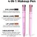 4-In-1-Make-Up-Stift Four-Color High-Gloss Lip Liner Eyeliner And Eyebrow Pencil Multi-Functional Makeup Pen Portable Makeup Pen Girls Makeup Gift (2 pcs) - Buy Online on GoSupps.com