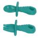 Soft Silicone LED Chewing Spoon | Baby Anxiety Relief Fork - Green | Safe & Effective International Shipping - Buy Online on GoSupps.com