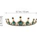 Lurrose Green Crystal Crown Golden Tiara with Black Rhinestone Decor Bridal Head Jewelry - Buy Online on GoSupps.com
