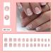 SINLOV Short French Flower Fake Nails Pink Nude Square GradientbFalse Nails Glossy Press on Nails Ballerina Acrylic Full Cover Fake Nails for Women and Girls - Buy Online on GoSupps.com