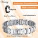Vicmag Magnetic Bracelet for Men | Titanium Steel with Ultra Strength Magnets | Adjustable Double Row Design & Gift Box (Silver) | International Shipping Available - Buy Online on GoSupps.com