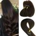 KOCONI 16 Inch Dark Brown Nano Rings Hair Extensions Real Human Hair Extensions Double Drawn Nano Ring Hair Extension Nano Tip Beads Human Hair Extensions 50g 1g/Strand #2 Darkest Brown 16 inch #2 Dark Brown