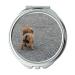 Mirror Compact Mirror Dog Puppy Sausage Brown Small Cute pocket mirror portable mirror