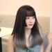 BGHJUE Gradient Color Wig for Women - Long Straight Princess Cut Bangs & Fluffy Face Shawl Hair - International Shipping Available - Buy Online on GoSupps.com