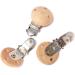 5 Pieces Natural Beech Wood Pacifier Clips Teething Grasping Toy Suspender Clips Charm DIY Pacifier Clips Holder Accessories - Buy Online on GoSupps.com