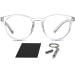 Riccardo Materossi - Premium 99.9% Blue Light Glasses For Women & Men (380-410nm) - Reduce Headaches and Improve Sleep Round Clear Frame