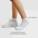 MOWENTI Unisex Sneaker Socks - 10 Pairs Cotton Breathable Ankle Socks for Sports & Leisure (Size 39-42) - White - Buy Online on GoSupps.com