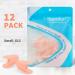Sumifun Gel Toe Spacer Separator - 12 Pack for Overlapping Toes - Bunion Corrector and Pinky Toe Spreader - Prevent Corns and Blisters - Beige Medium - Buy Online on GoSupps.com