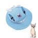 Dog sonnen hat adjustable baseball cap with ear holes summer pet viser hats outdoor sports sun protection solar hood for small dogs puppies cats L blue