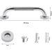 2 Pack Shower Grab Bar 16 Inch Anti-Slip Bathroom Grab Bars Handle Stainless Steel Bath Grab Bar Shower Safety Hand Rail Support Balance Bar for Handicap Elderly Pregnant - Buy Online on GoSupps.com