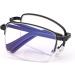 Folding Half Frame Bifocal Reading Glasses - Blue Light Blocking Ultralight Anti-Glare Eyewear for Men & Women - 4.0x Black Semi-Rimless Readers - Buy Online on GoSupps.com
