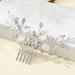 Vakkery Wedding Hair Comb Silver Crystal Flower Hair Combs Slides Bridal Hair Accessories for Women and Girls - Buy Online on GoSupps.com