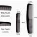 NuAngela Styling Comb Set Cutting Combs Clipper Rat Tail Hair Beard Comb Wide and Fine Tooth Hair Dressing Comb For Women Men Parting Teasing Professional Barber Comb (BLACK 2) - Buy Online on GoSupps.com