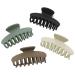 Venhay Hair Claw Clips 3.8 Inch Matte No Slip Jaw Clip Assorted Colors for Thin & Medium Thick Hair Women and Girls 4 Pack