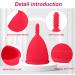 Buy M Muncaso Menstrual Cup 2 Pack - Soft & Flexible Medical Silicone - Reusable Period Cup - Rose Red - Buy Online on GoSupps.com