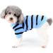 Zweitea Summer Dog Shirts for Small Dogs | Striped Cotton T-Shirts & Sweatshirts | Cute Puppy Clothes & Chihuahua Clothing in Blue XS - Buy Online on GoSupps.com